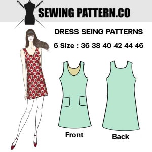 Women’s dress Sewing Patterns - Normal fit With Sleeveless