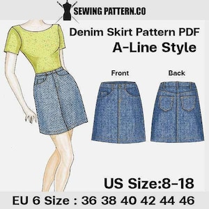 Denim mini skirt pattern free deals