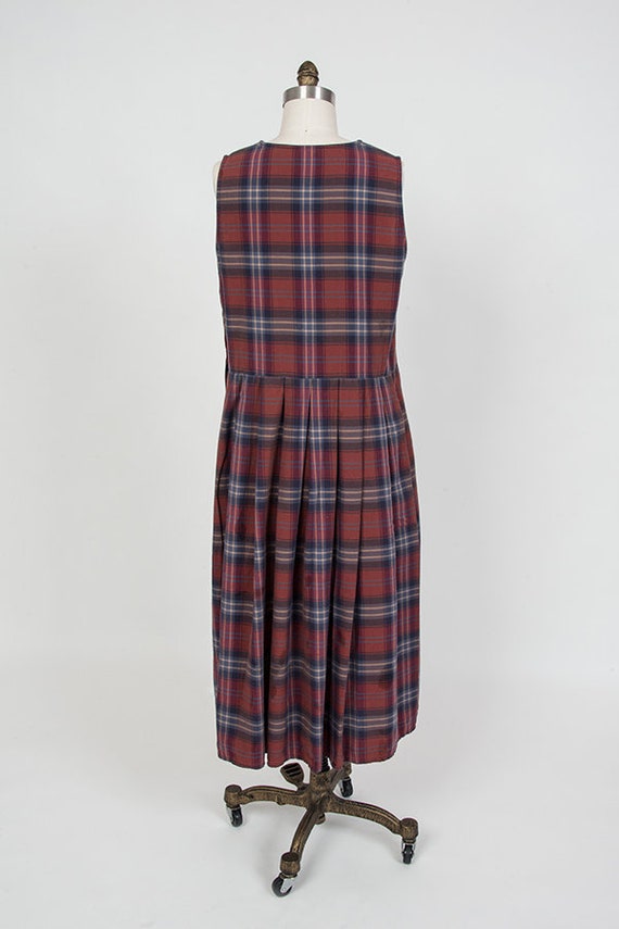 vintage laura ashley plaid jumper dress vintage 9… - image 5