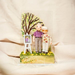 Handmade Personalized Gift Custom Clay figures from your photos, Wedding gift, Clay Miniatures, Cute Chibi, Memorial Craft Gift, Travelling