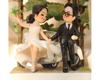 Handmade Personalized Clay Figure, Custom Couple Chibi, Wedding Gift
