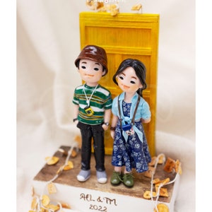 Custom Clay Figurine with Background | Handmade Personalized Sculpture Gift with Gift Box