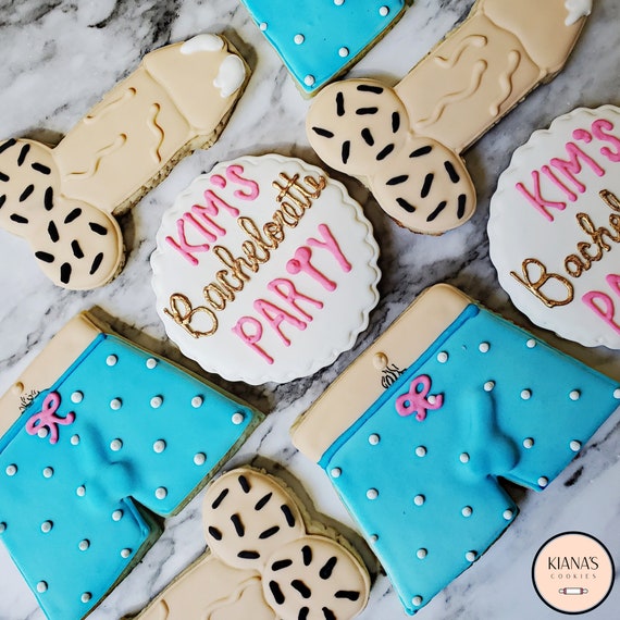 Set of Fun Bachelorette/bridal Sugar Cookies 6 12 or 24 pic picture