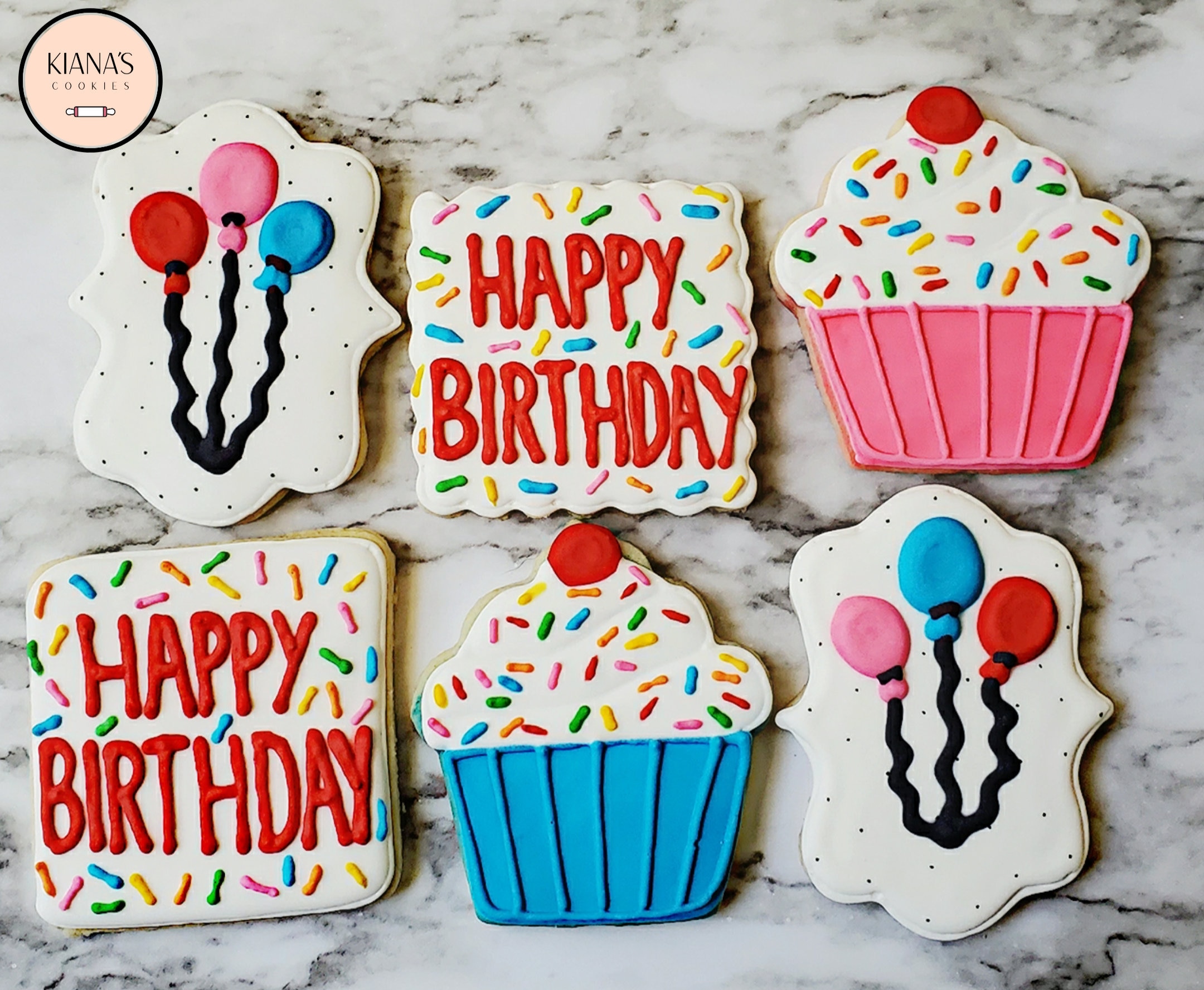 Set of Custom Birthday Sugar Cookies Etsy
