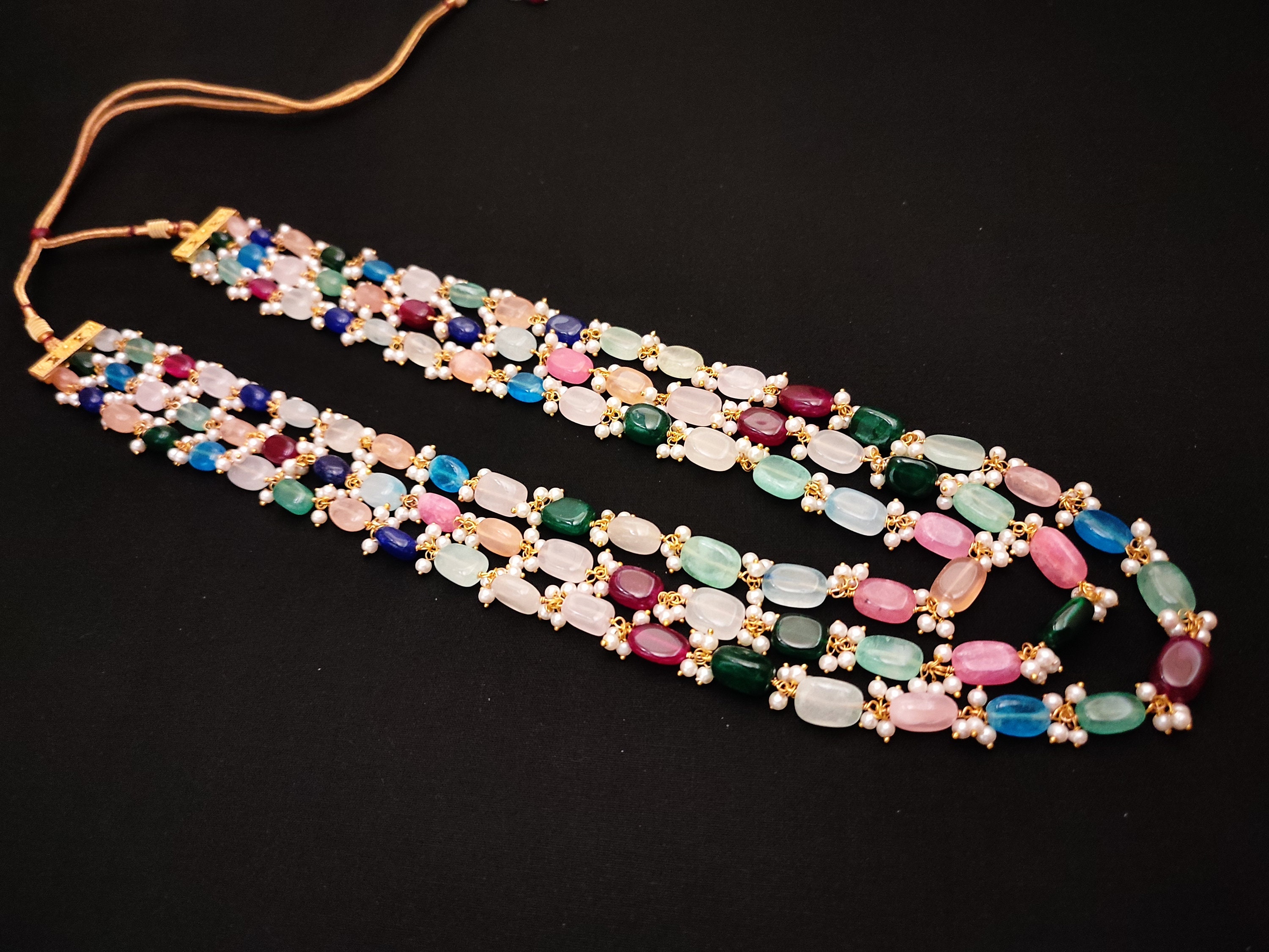 Multi colour beads mala deals