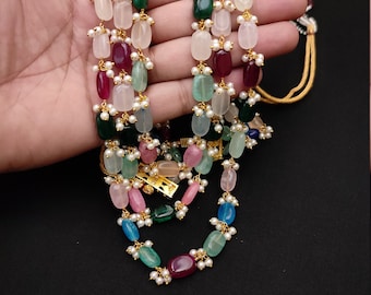 Multi colour beads mala deals