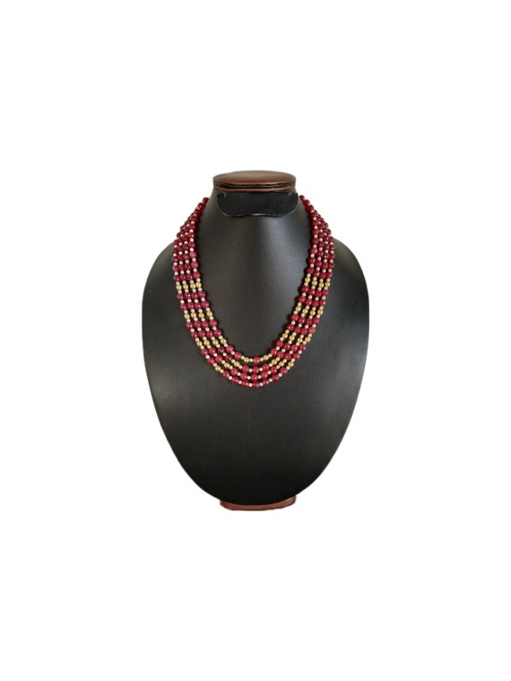 Simple Beads Necklace - South India Jewels