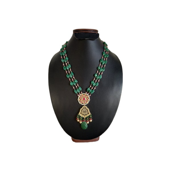 Kundan statement chokar necklace set with pastel green || wedding jewelry set || royal Rajasthani jewelry || sabyasachi look jewelry