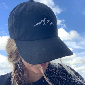 Bold Mountains Embroidered Dad Hat, Unisex Mountain Adventure Hat
