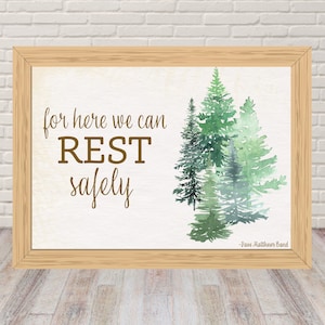 Dave Matthews Band, DMB, One Sweet World Lyrics Print For Here We Can Rest Safely Outdoorsy Print DIGITAL DOWNLOAD Instant Download