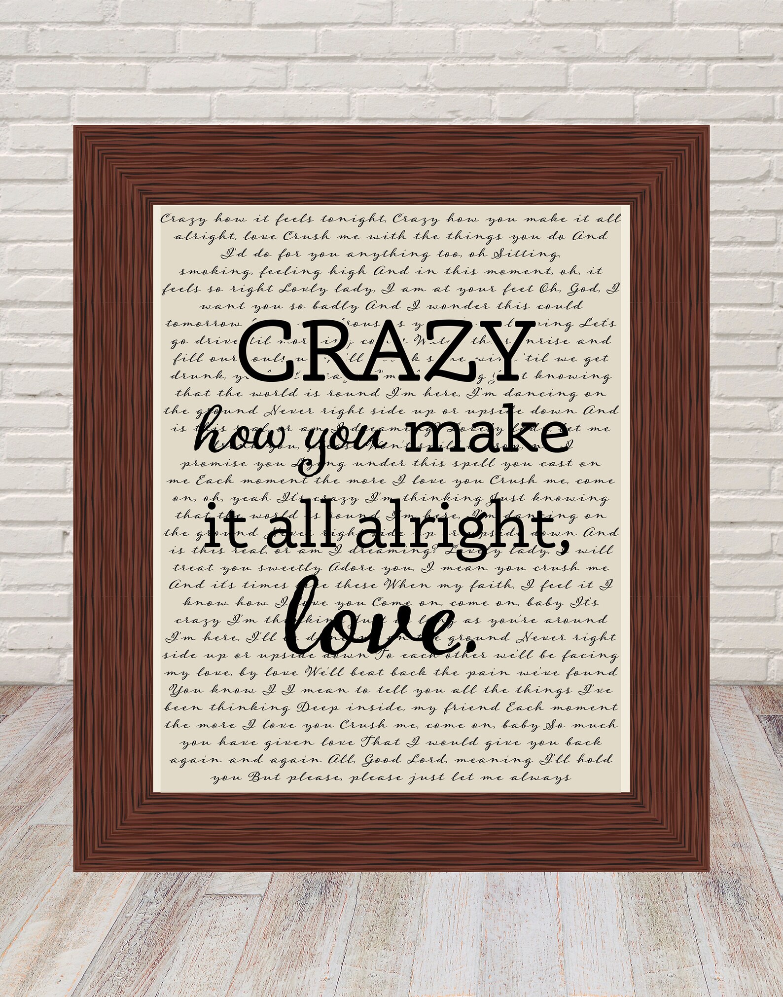 Dave Matthews Band DMB Crush Lyrics DIGITAL Print Vintage Etsy