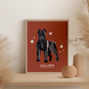Cane Corso | Digital Art Print Download | A3 Printable | Dog Breed Art Print