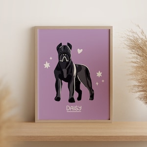 Cane Corso | Personalised Digital Art Print Download | A3 Printable | Dog Art Print