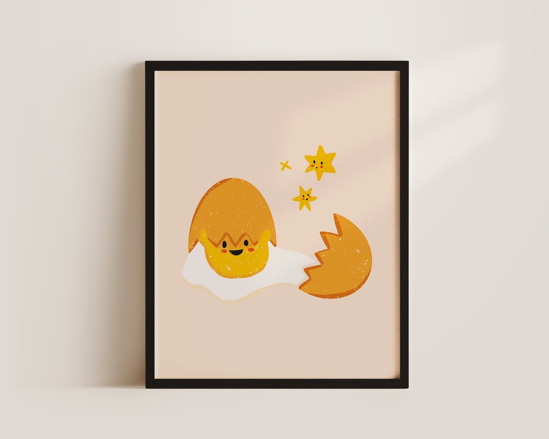 Cute Egg Wall Art Digital Art Print Download Printable Etsy
