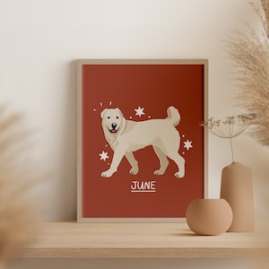 Central Asian Shepherd Dog | Personalised Digital Art Print Download | A3 Printable | Dog Art Print