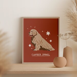 Clumber Spaniel | Digital Art Print Download | A3 Printable | Dog Breed Art Print