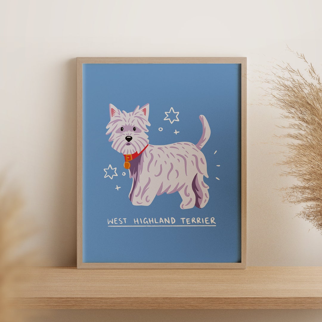 West Highland Terrier | Digital Art Print Download | A3 Printable | Dog ...