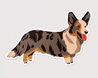 Cute Cardigan Welsh Corgi Vinyl Sticker | Waterproof Dog Lover Art