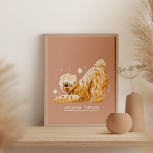 Wheaten Terrier | Art Print Download | A3 Printable | Dog Breed Art Print