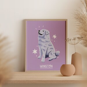 Maremma Sheepdog | Personalised Digital Art Print Download | A3 Printable | Dog Art Print