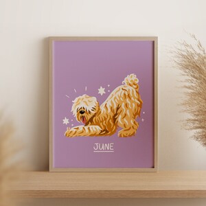 Terrier Trigo | Download de impressão de arte digital personalizada | A3 para impressão | Impressão de arte de cachorro