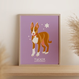 Impresión Podenco / Arte Podenco personalizado imprimible / Regalo del propietario de Podenco / Impresión digital de Podenco / Retrato de Podenco / Ilustración de Podenco