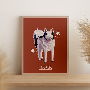 Yakutian Laika | Personalised Digital Art Print Download | A3 Printable | Dog Art Print