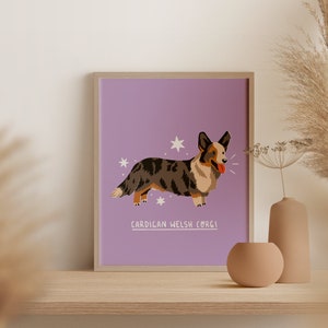 Cardigan Welsh Corgi Print | Corgi Art Printable | Corgi Owner Gift | Corgi Digital Print | Corgi Portrait | Corgi Illustration Wall Art