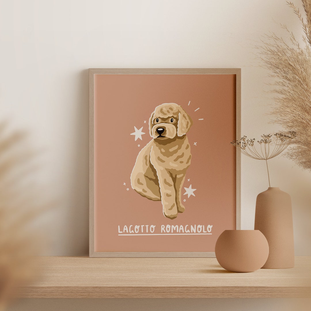 Lagotto Romagnolo | Digital Art Print Download | A3 Printable | Dog ...