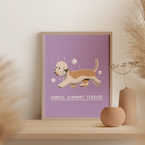 Dandy Dinmont Terrier / Descarga de impresión de arte digital / A3 imprimible / Impresión artística de raza de perro
