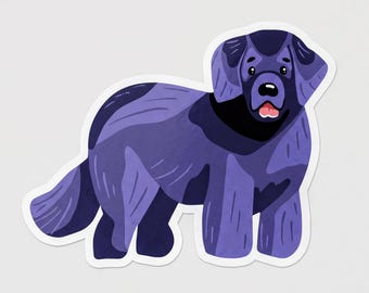 Newfoundland Dog Sticker | Waterproof Vinyl | Cute Newfie Dog Lover Art