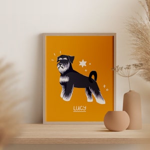 Schnauzer Personalised Print | Custom Schnauzer Art Printable | Schnauzer Owner Gift | Schnauzer Digital Print | Schnauzer Custom Portrait