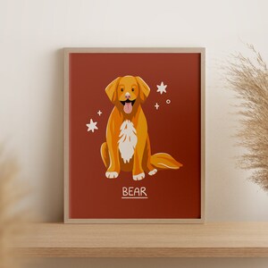 Retriever de pedágio de pato da Nova Escócia | Download de impressão de arte digital personalizada | A3 para impressão | Impressão de arte de cachorro