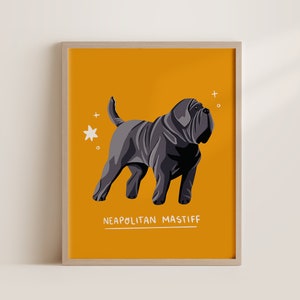 Mastín napolitano / Descarga de impresión de arte digital / A3 imprimible / Impresión de arte de raza de perro