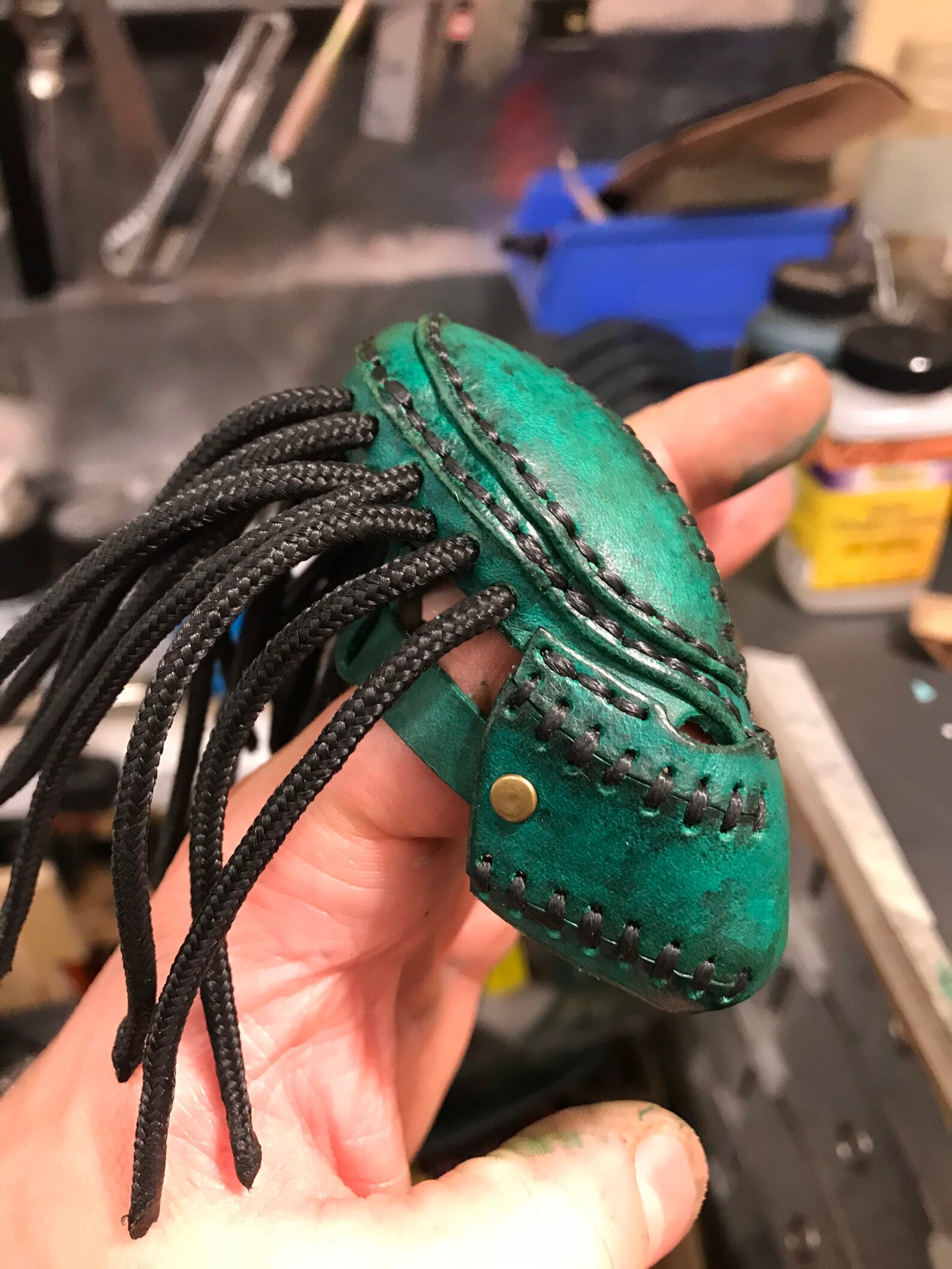 Leather Predator Keychain Etsy
