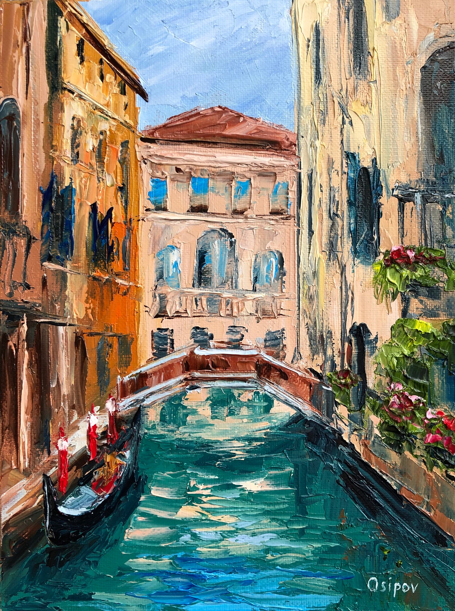 Italien Malerei Venedig Wand Kunst Zeichnung Öl Leinwand | Etsy