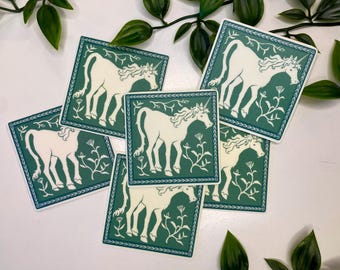 Medieval Unicorn Sticker