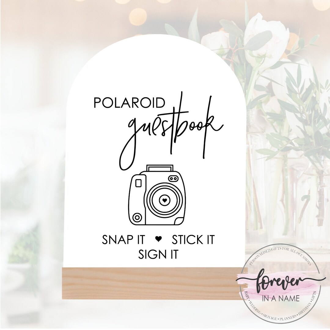 Polaroid Photo Guestbook Sign Guestbook Sign Photo Guestbook Wedding