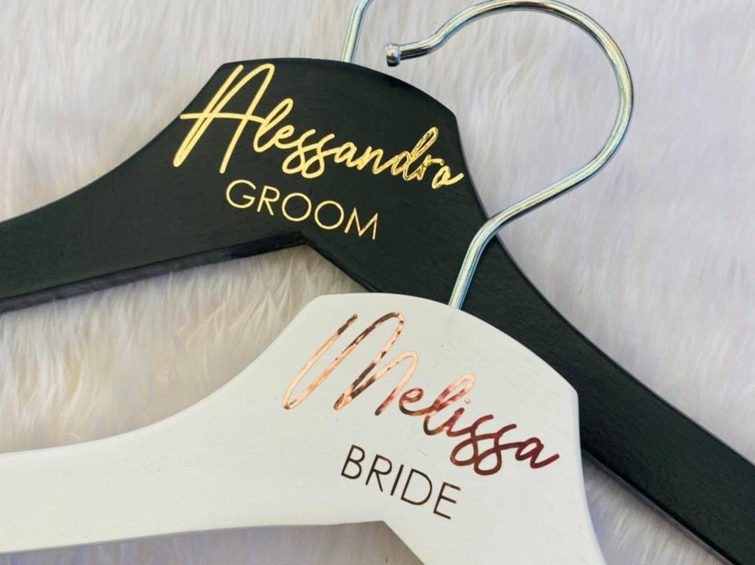 Personalised Coat Hangers, Wedding, Bridesmaid, Maid of Honour, Mother