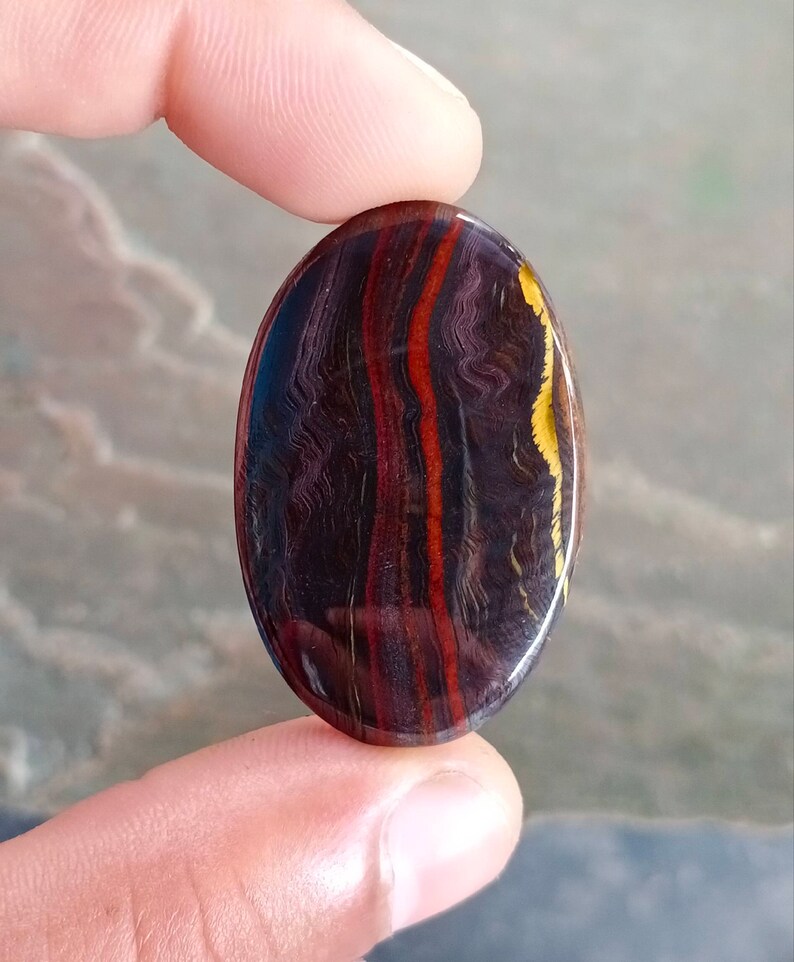 Natural Iron Tiger cabochons for jawellery 43x28mm 71.50cts....A1295