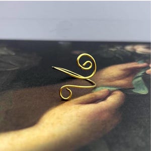 Whimsical Gold Wire Rings, Boho Aesthetic, Wire wrapped, Adjustable, Custom Jewelry, Rings,