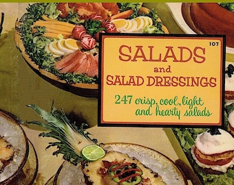 Libro de recetas de ensaladas y aderezos para ensaladas de 1965 Instituto de Artes Culinarias 247 Ensaladas frescas, ligeras y abundantes Descarga digital instantánea