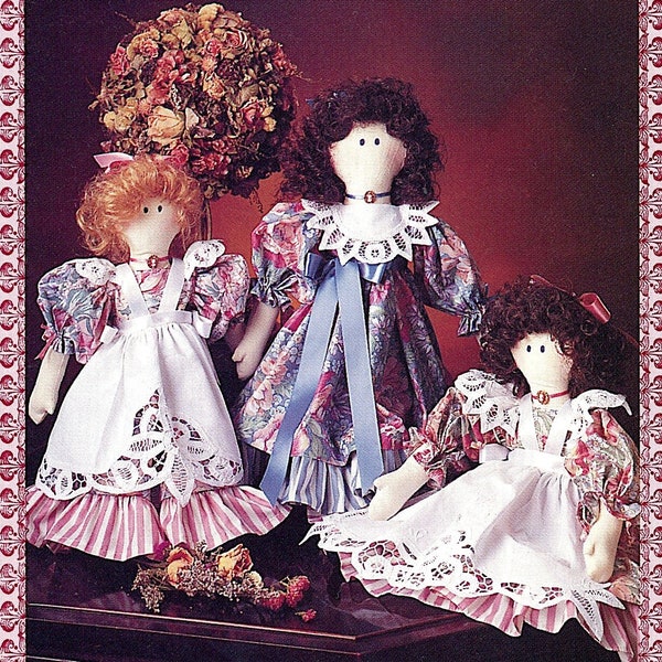 1990 Wimpole Street Victorian Doll Dress Patterns Victoria and Mary Leigh Instant Download Digital Booklet Folk Art Dolls E-pattern