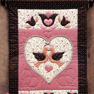 1981 Calico Hills Farm Folkhearts & Flowers Quilt Design Quilt Pattern Instant Download PDF Booklet Hearts Lovebird Tulips FolkArt E-pattern