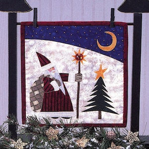 1996 The Magic Of Christmas Quilt Wall Hanging Appliqué Quilt Pattern Design Santa Quilt Instant Download PDF Digital Booklet E-Pattern