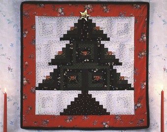 Log Cabin Christmas Tree Quilt Wallhanging Quilt In A Day Design Quilt Pattern Instant Download PDF Digital Booklet Xmas Quilt E-Pattern