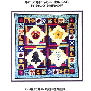 Winter Folk Art Quilt Wallhanging Appliqué Quilt Design Instant Download PDF Digital Booklet / Holiday Quilt Winter Quilt E-Pattern