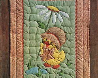 1980 Ducky Doodle Quilt Wall Hanging Gingham Goose Quilt Pattern Design Quilt Pattern Instant Download PDF Digital Booklet E Pattern