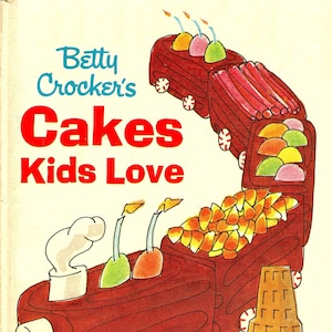 1969 Betty Crocker Cakes Kids Love 22 idee per decorare le torte Download digitale istantaneo Dolci da forno