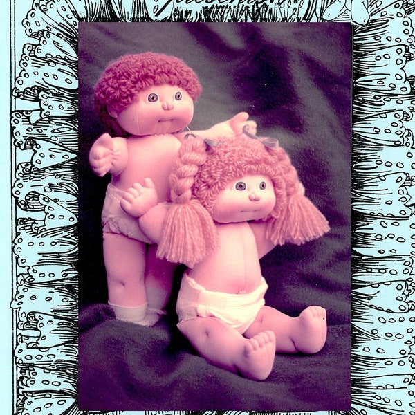 1984 Sparkle N Sparkie Doll Pattern Instant Download Digital Booklet Cabbage Patch Kid Doll Clone E-pattern